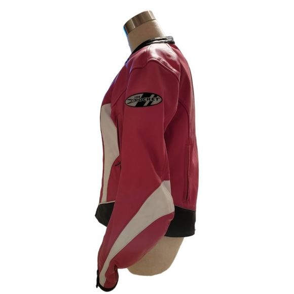 JOE ROCKET "ROCKET GIRL" Trixie Princess Cut Pink & Camo Motorcycle Jacket - Picture 5 of 16